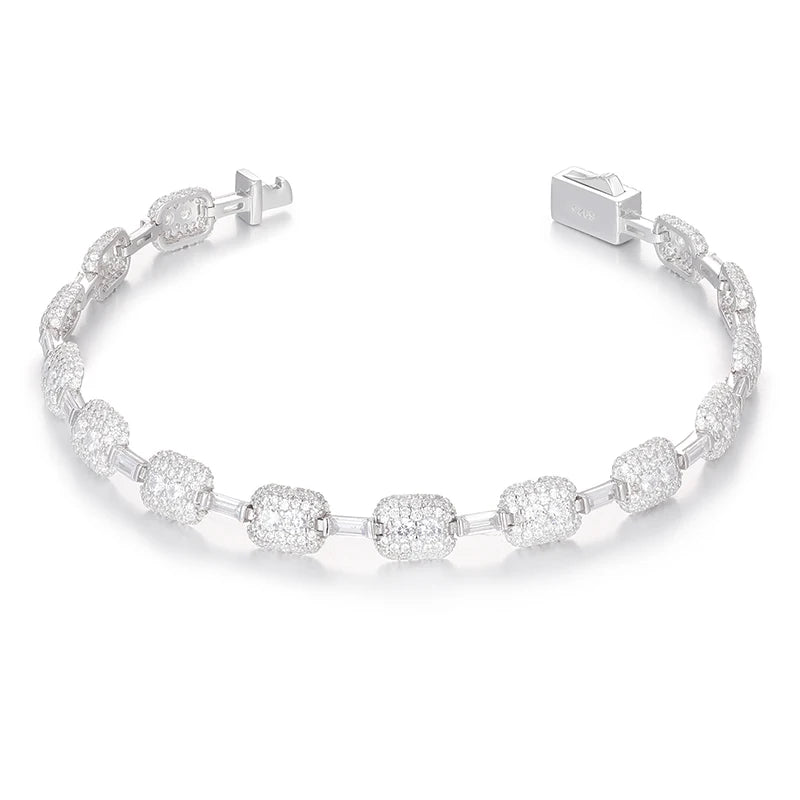 7mm Iced Out Link Bracelet for Men