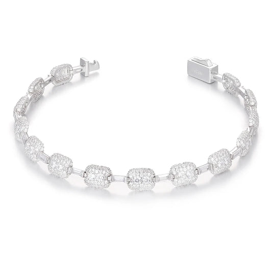 7mm Iced Out Link Bracelet for Men