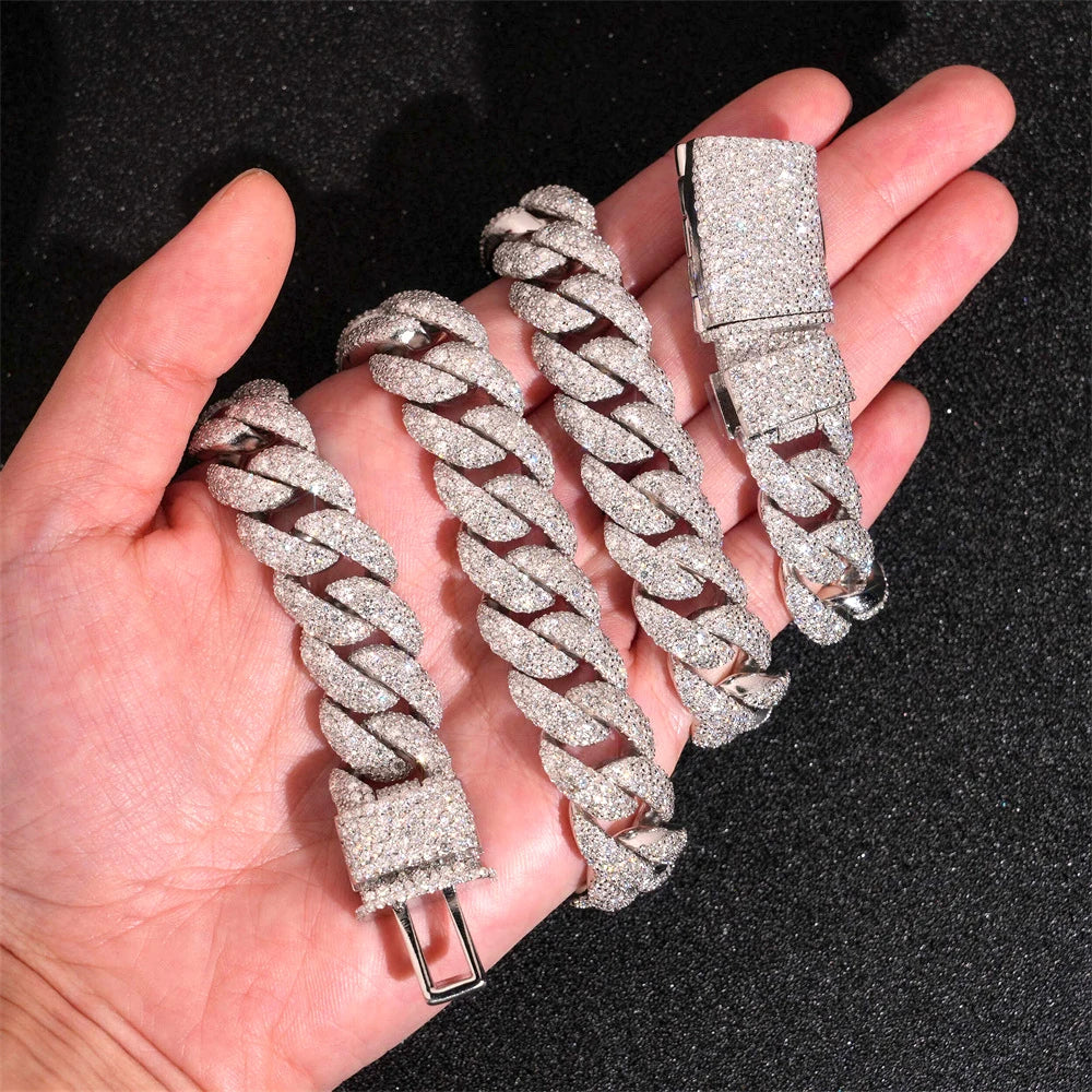 15mm Iced Out Bubble Cuban Link Necklace for Men, image 4