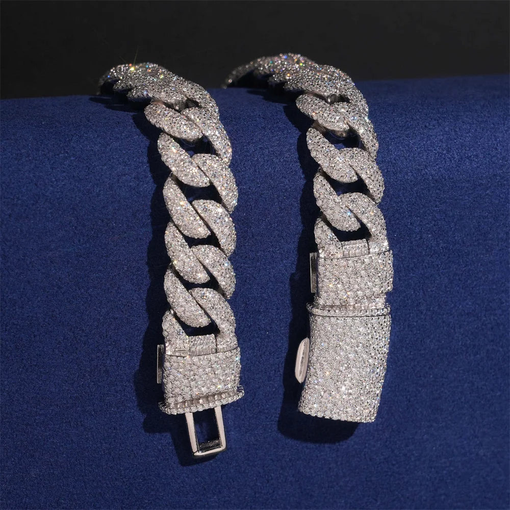 15mm Iced Out Bubble Cuban Link Necklace for Men, image 3