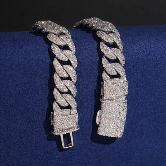 15mm Iced Out Bubble Cuban Link Necklace for Men, image 3