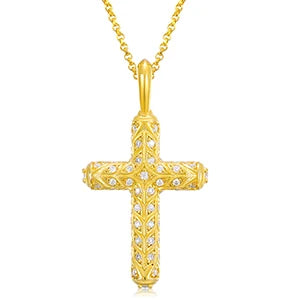 Moissanite Cross Pendant Necklace, image 8