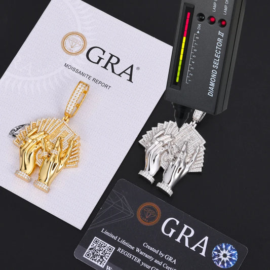 Iced Out Money Pendant Necklace for Men, image 4