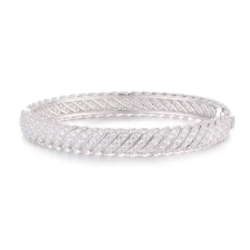 8mm Iced Out Twist Bangle, image 2