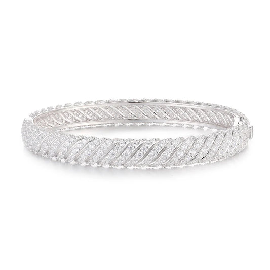 8mm Iced Out Twist Bangle, image 2
