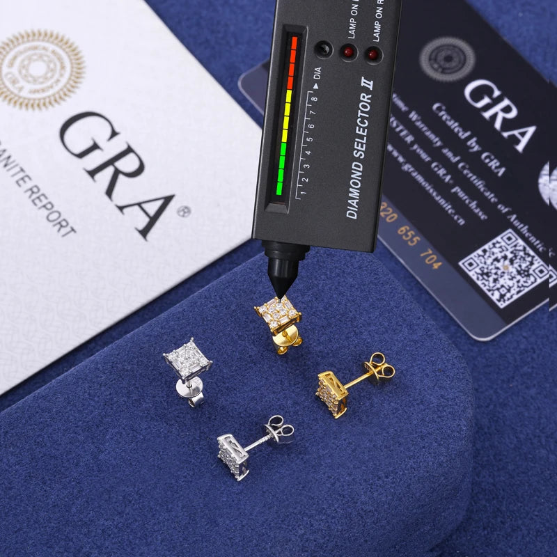Baguette Square Stud Earrings, image 4