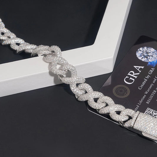 13mm Iced Out Moissanite Cuban Link Bracelet for Men, image 4