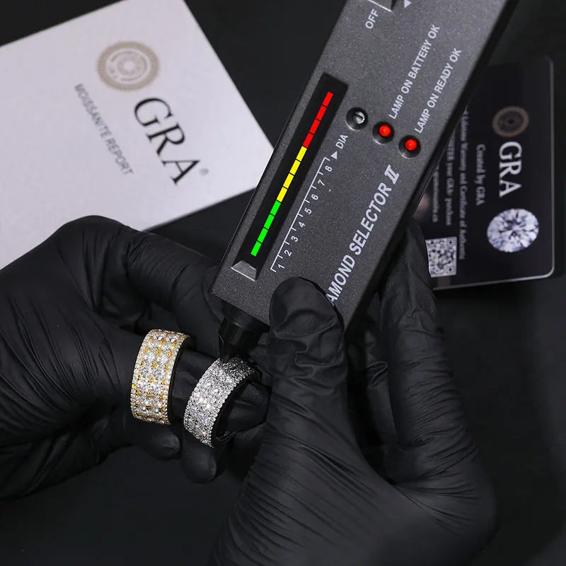 Iced Out Moissanite Band Ring for Men, image 4
