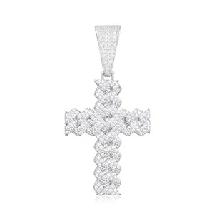 Iced Out Cross Pendant Necklace for Men