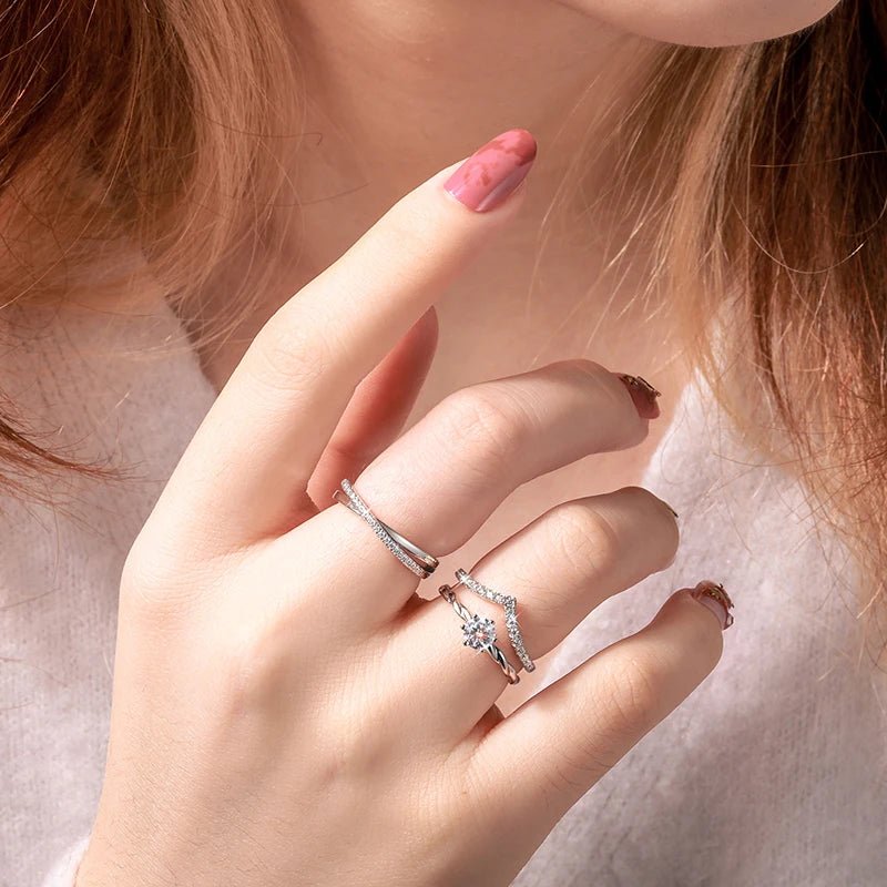 Moissanite Twisted Rope Solitaire Ring, image 7