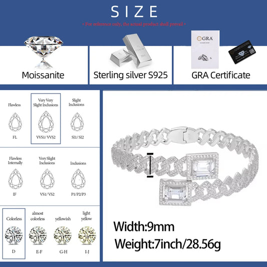 Iced Out Cuban Link Bracelet for Men, image 4