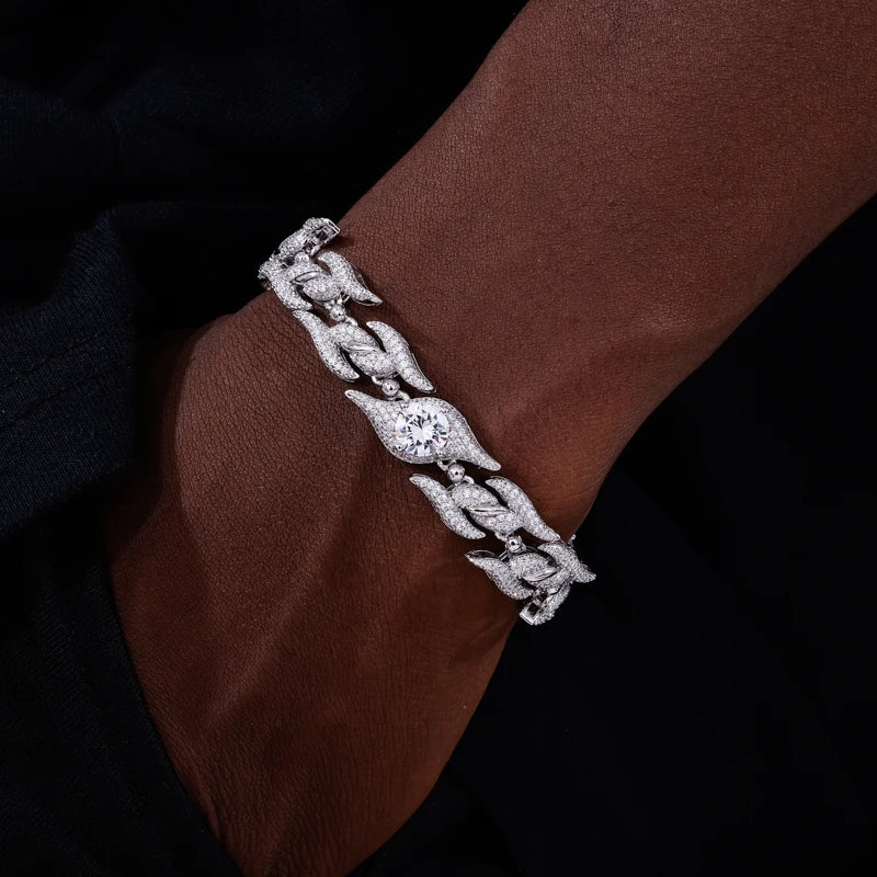 Iced Out Thorn Link Bracelet for Men, image 7