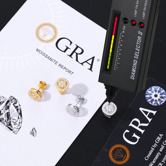 Moissanite Round Cluster Screw Back Stud Earrings, image 5
