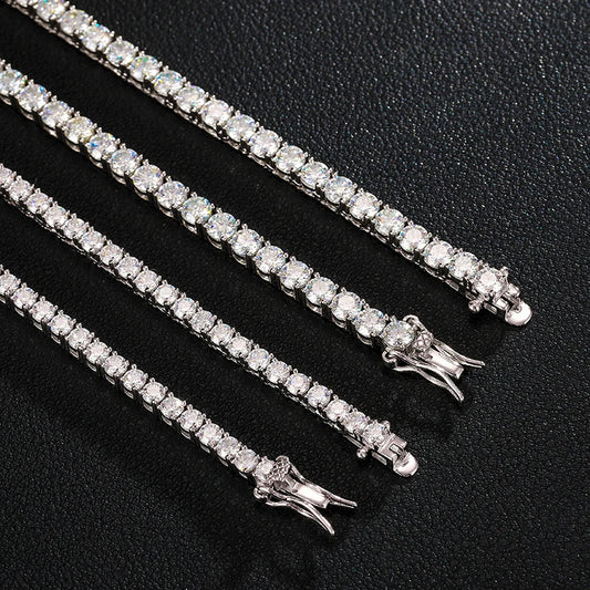 Moissanite Cross or Ankh Pendant with Tennis Chain, image 5