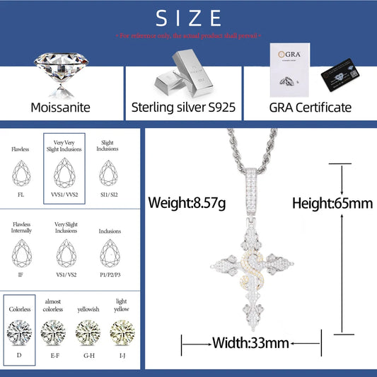 Iced Out Pendant Necklace for Men, image 4
