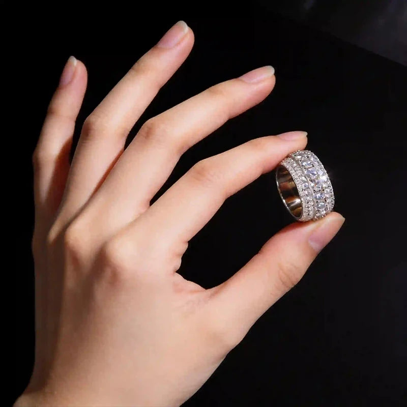 Iced Out Wide Pave Band Ring, image 4