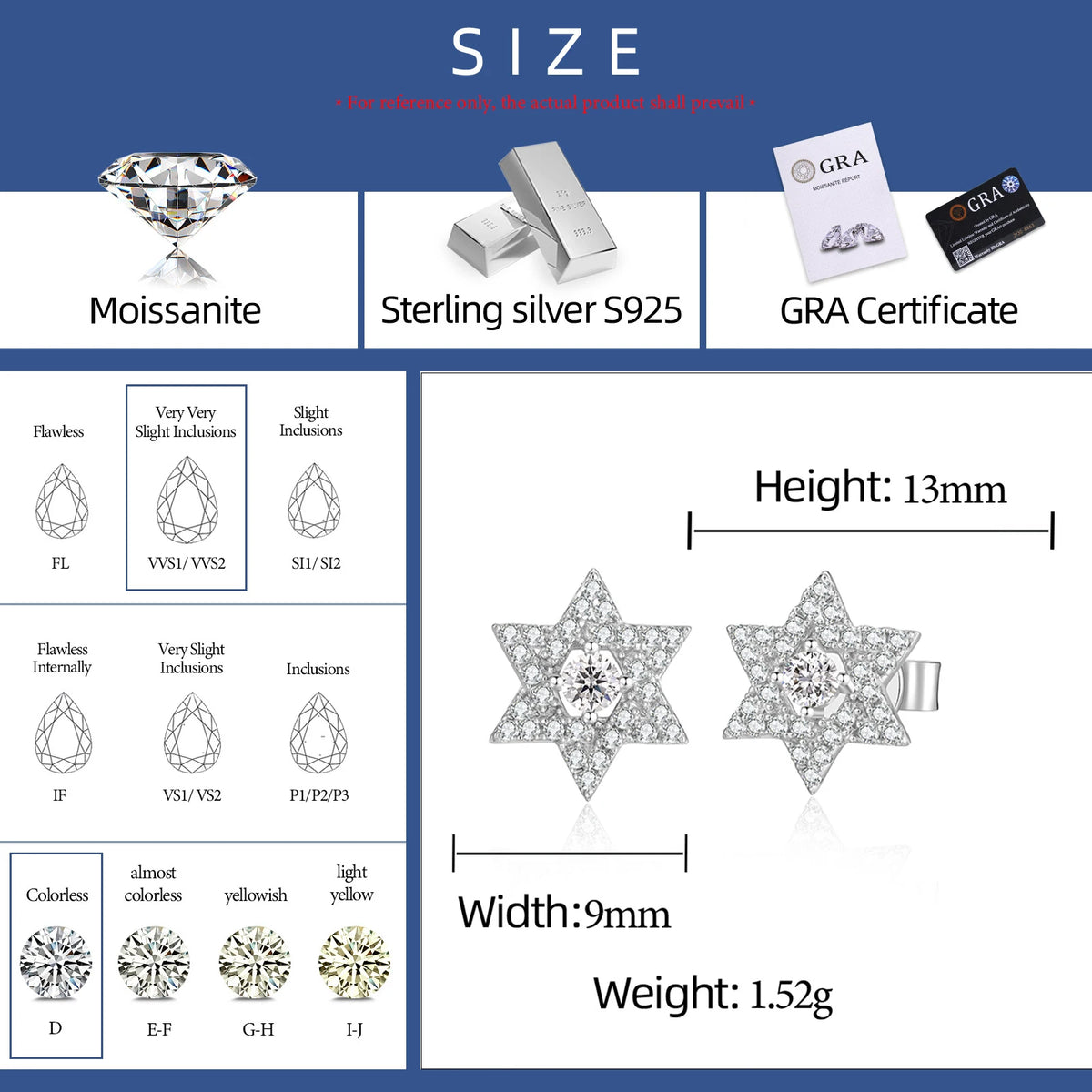 Star of David Micro Pave Stud Earrings, image 4