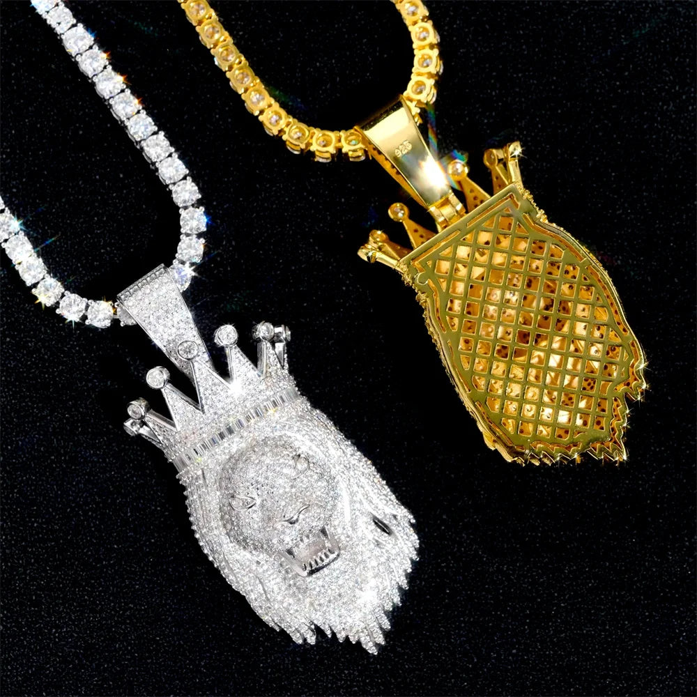 Crown Lion Pendant for Men