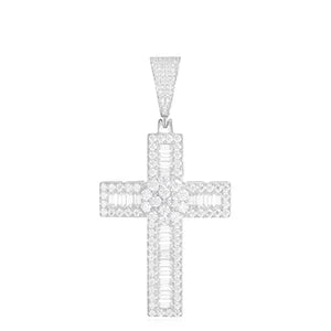 Iced Out Cross Pendant for Men, image 8