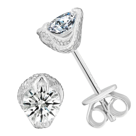 4mm Iced Out Moissanite Stud Earrings for Men, image 2