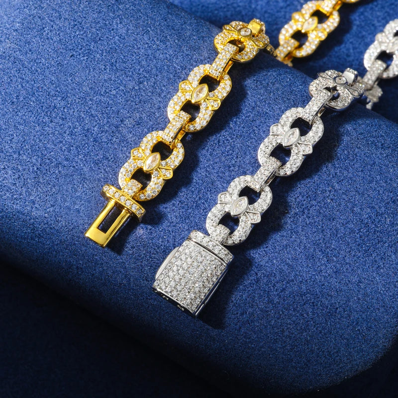 Iced Out Infinity Link Bracelet or Necklace, image 4