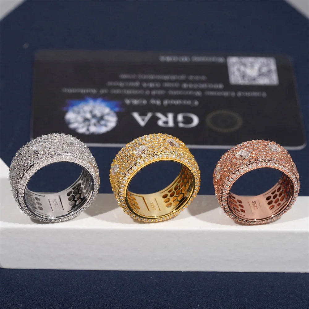 Wide Pave Band Ring for Men