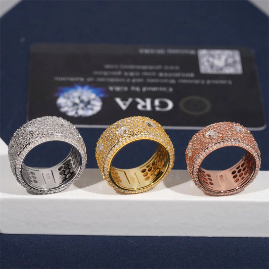 Wide Pave Band Ring for Men