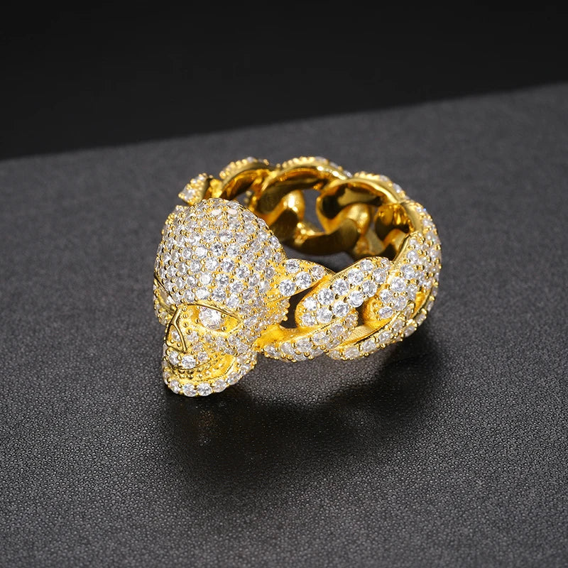 Iced Out Skull Ring for Men, image 7