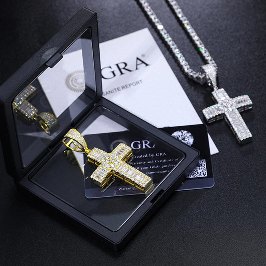 Iced Out Cross Pendant for Men, image 6
