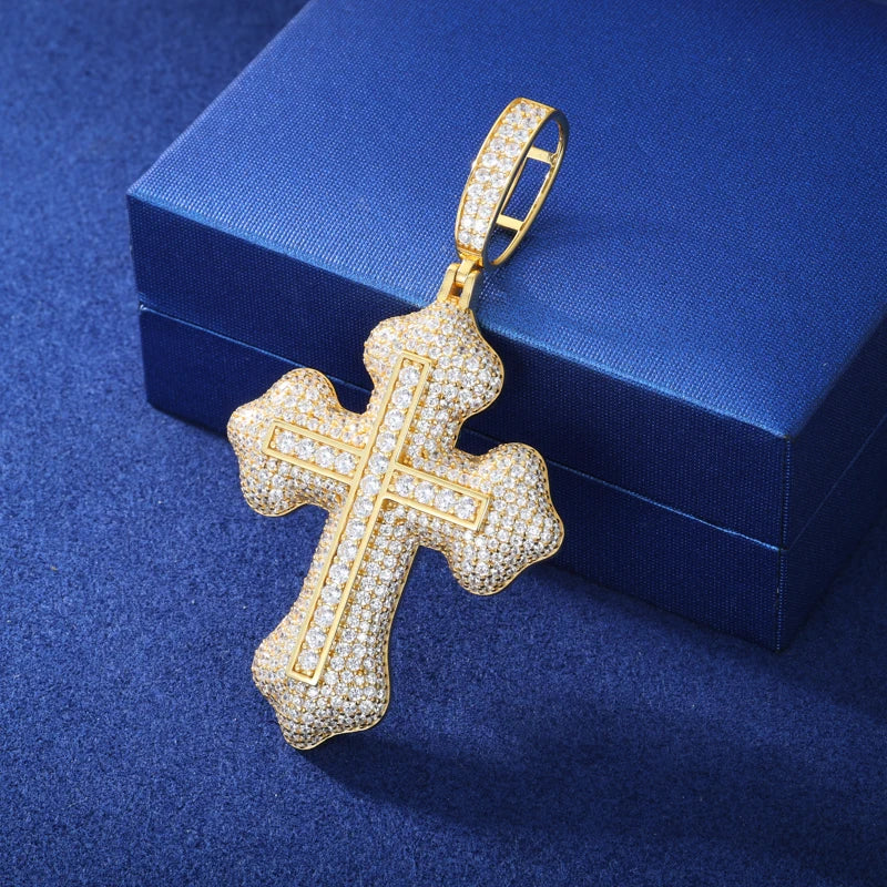 Iced Out Moissanite Pendant Necklace for Men, image 5