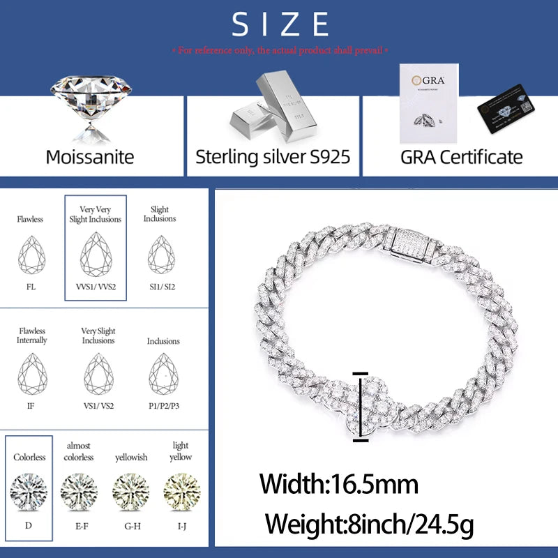 Iced Out Cuban Link Bracelet for Men, image 3