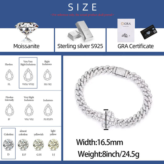 Iced Out Cuban Link Bracelet for Men, image 3