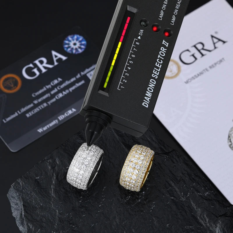 Iced Out Wide Band Ring for Men, image 7