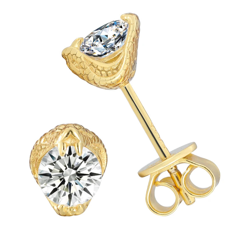 4mm Iced Out Moissanite Stud Earrings for Men, image 8