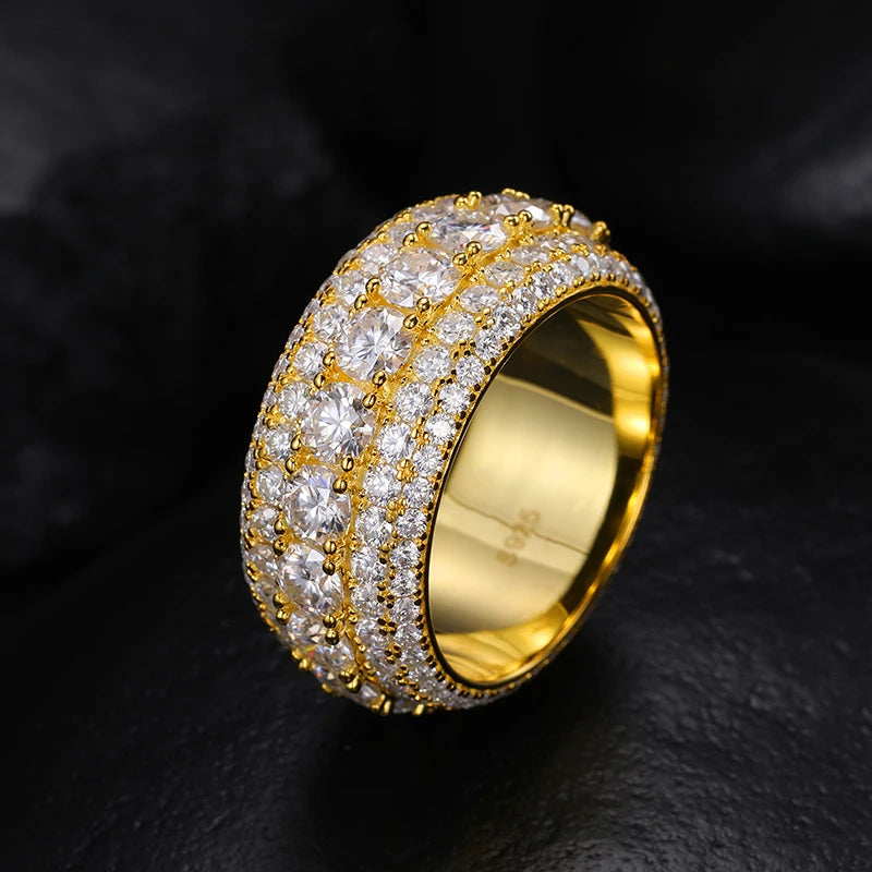 Iced Out Wide Pave Band Ring for Men, image 6