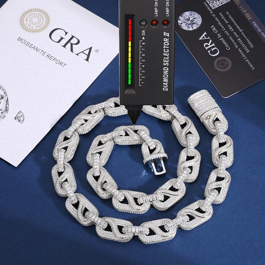 Iced Out Baguette Cuban Link Chain for Men, image 2