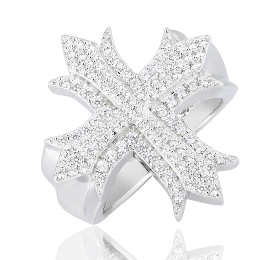 Iced Out Cross Ring for Men