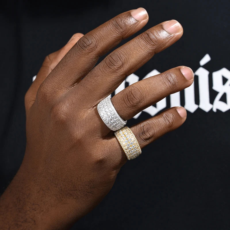 Iced Out Wide Band Ring for Men, image 5