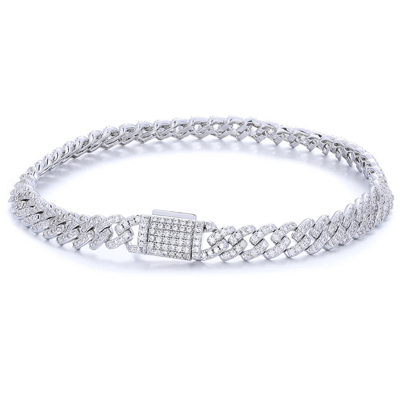 6mm Moissanite Cuban Link Bracelet, image 2