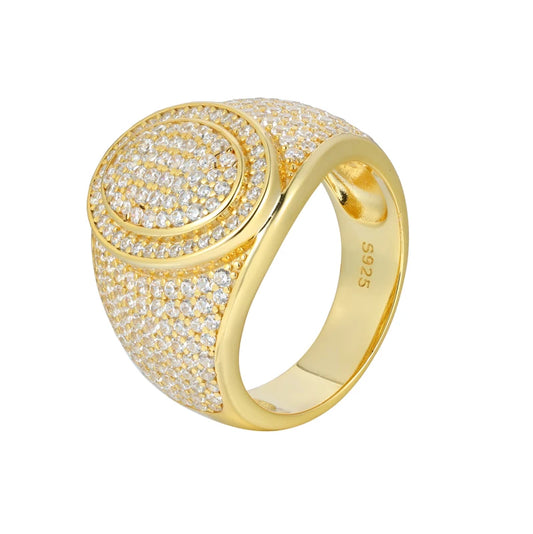 Iced Out Cross Signet Ring for Men, image 2