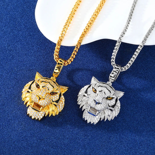 Iced Out Animal Head Pendant for Men