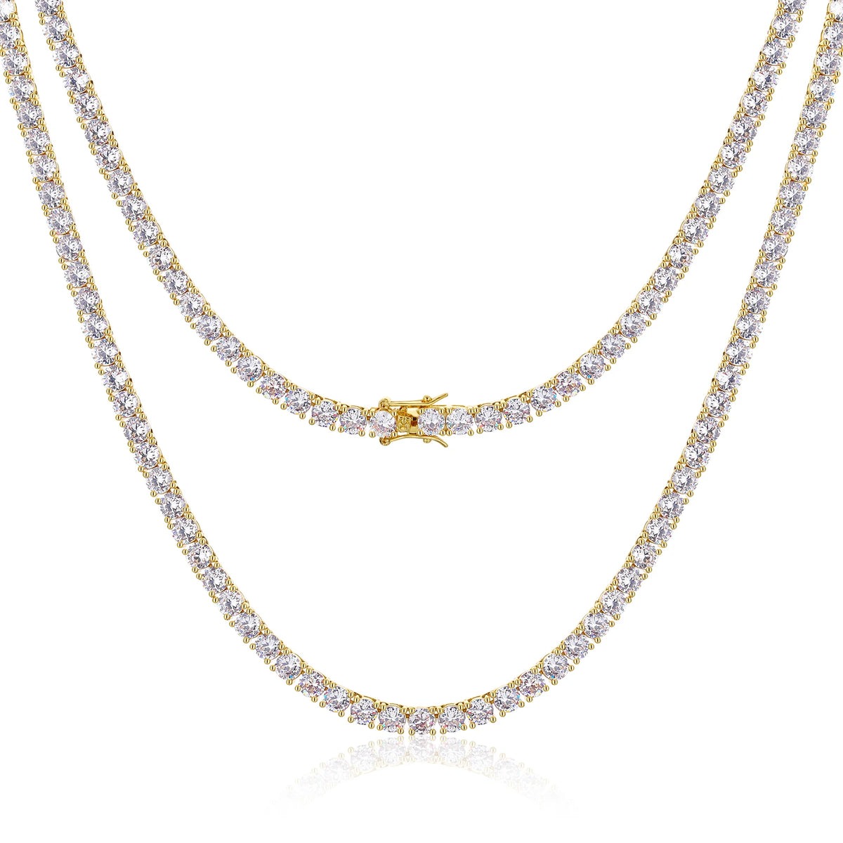 4mm Moissanite Tennis Bracelet or Necklace