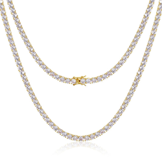 4mm Moissanite Tennis Bracelet or Necklace