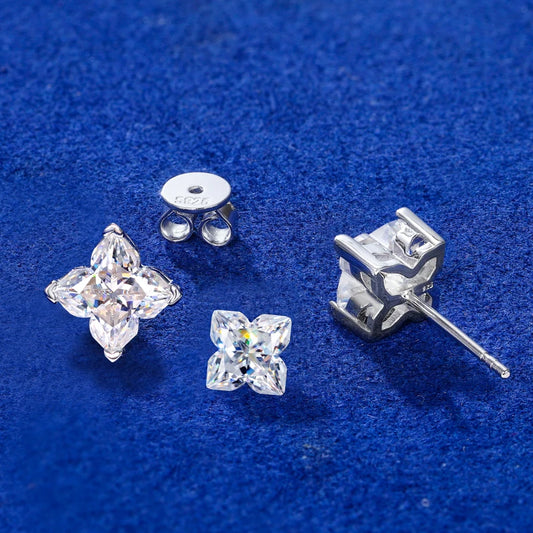 1ct Lily Cut Moissanite Stud Earrings, image 6