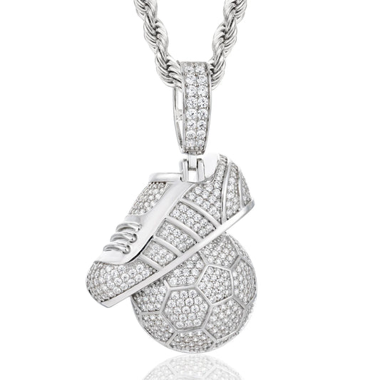Iced Out Sneaker Pendant Necklace for Men, image 7