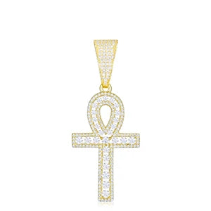 Iced Out Ankh Pendant for Men, image 7