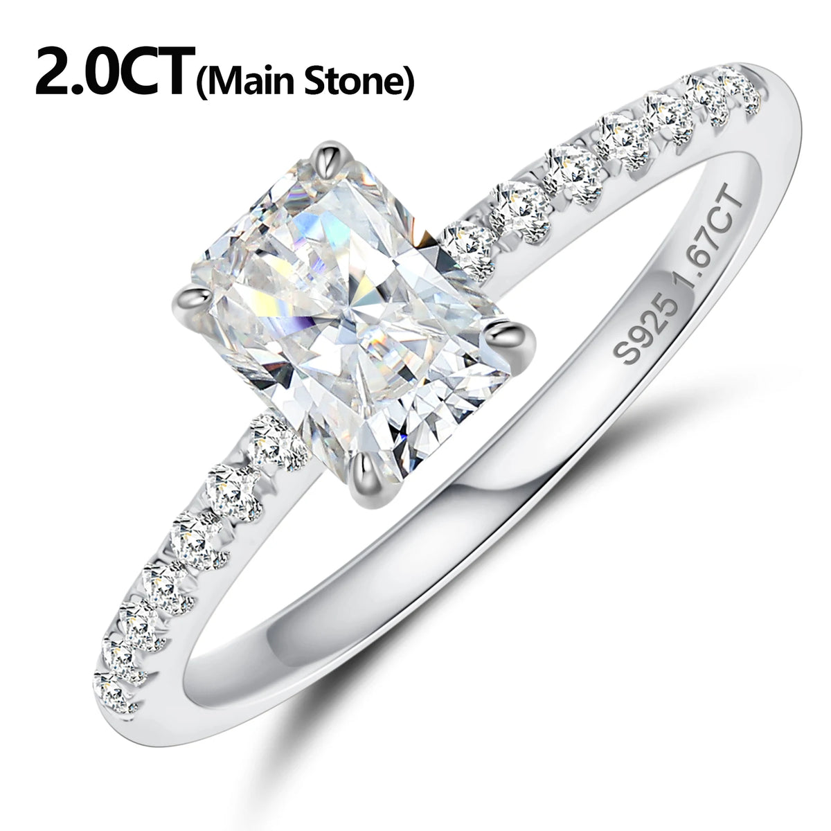 Moissanite Solitaire Engagement Rings, image 14