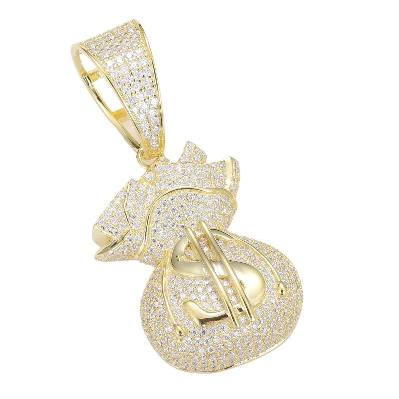 Iced Out Money Pendant Necklace for Men, image 14