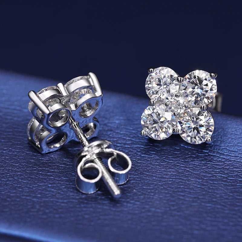 2.48cttw Moissanite Cluster Stud Earrings, image 6
