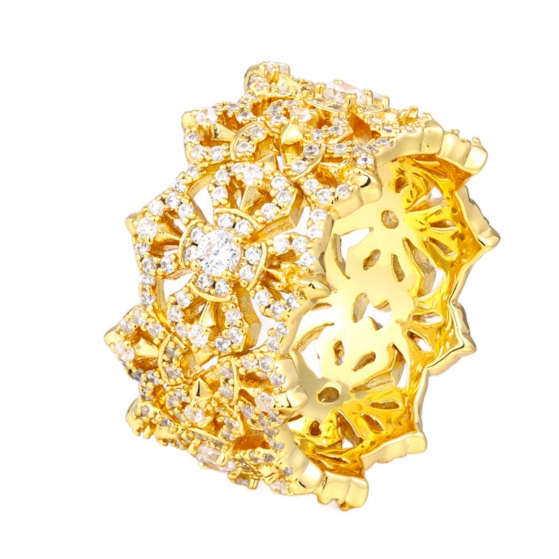 Iced Out Vajra Cross Ring for Men, image 8